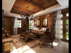 deluxe retro european style living room 5116 3D Модель
