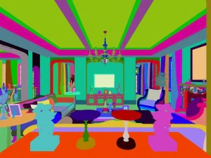 deluxe retro european style living room 5116 3D Model