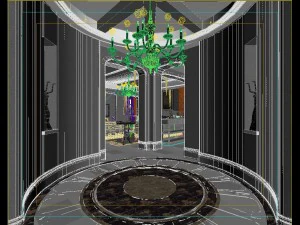 deluxe retro european style living room 5116 3D Model