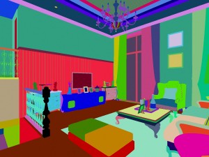 deluxe retro european living room 5117 Modelo 3D