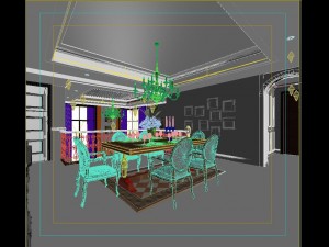 deluxe retro european living room 5117 Modelo 3D