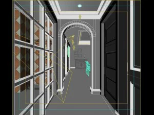 deluxe retro european living room 5117 3D Model