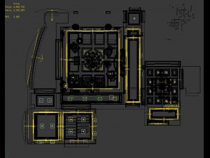 deluxe retro european style living room restaurant 1801 Modello 3D