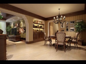 deluxe retro european style living room restaurant 5120 3D 모델
