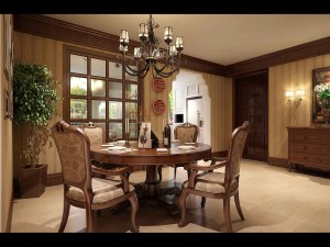 deluxe retro european style living room restaurant 5120 Modelo 3D