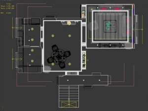 deluxe retro european style living room restaurant 5120 3D Model