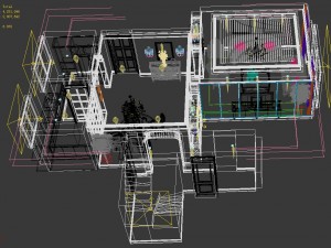 deluxe retro european style living room restaurant 5120 Modelo 3D
