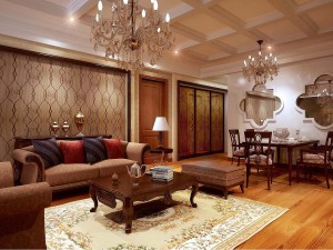 deluxe retro european style living room restaurant 5124 3D Модель