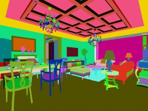 deluxe retro european style living room restaurant 5124 3D Модель