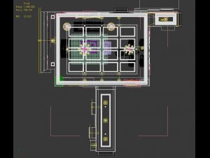 deluxe retro european style living room restaurant 5124 3D Model
