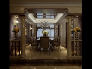 deluxe retreat full european style living room restaurant corridor 3Dモデル