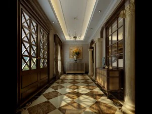 deluxe retreat full european style living room restaurant corridor 3D Model