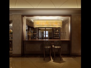deluxe retreat full european style living room restaurant corridor Modello 3D