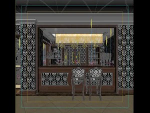 deluxe retreat full european style living room restaurant corridor 3D Model