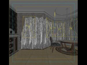 deluxe retreat full european style living room restaurant corridor 3D Model
