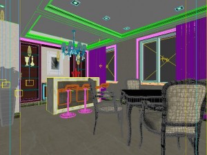 luxury duplex european living room 1743 3D Модель