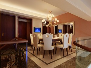 luxury duplex european living room 1745 3D Model