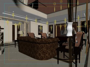 luxury duplex european living room 1745 3D Model