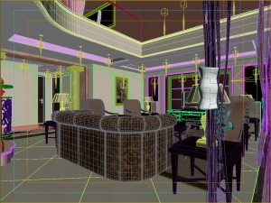 luxury duplex european living room 1745 3D Model