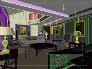 luxury duplex european living room 1745 3D Model