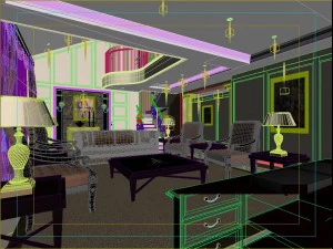 luxury duplex european living room 1745 3D Model