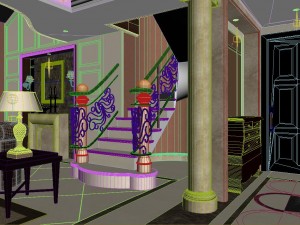 luxury duplex european living room 1745 3D Model