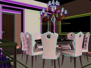 luxury duplex european living room 1745 3D Model