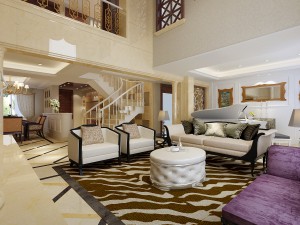 luxury duplex european living room 1746 Modèle 3D