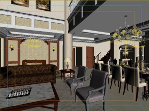 luxury duplex european living room 1747 Modelo 3D
