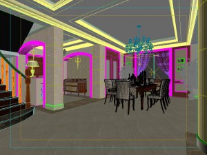 luxury duplex european living room 1747 Modelo 3D
