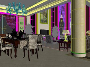 luxury duplex european living room 1747 Modelo 3D