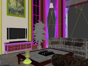 luxury duplex european living room 1747 Modelo 3D