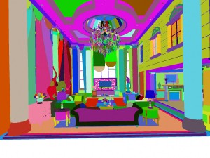 luxury duplex european living room 1779 Modello 3D