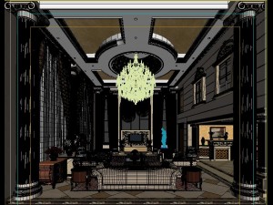 luxury duplex european living room 1779 Modello 3D
