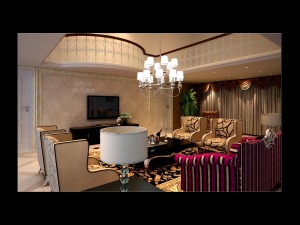 luxury duplex european living room 5135 3D Модель