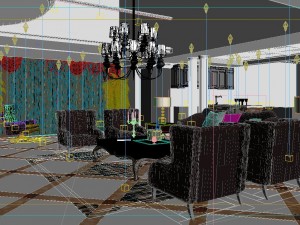 luxury duplex european living room 5135 3D Модель