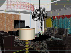 luxury duplex european living room 5135 3D Модель