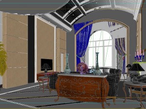 luxury duplex european living room 5161 Modelo 3D