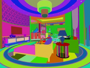 luxury family design - restaurant 6104 3D Модель