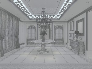 luxury family design - restaurant 6105 Model 3D