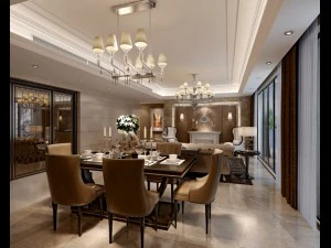 design familiare di lusso - ristorante 6107 Modello 3D