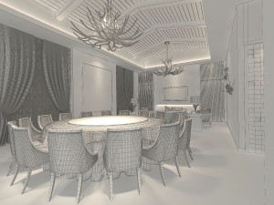 luxury family design - restaurant 6108 3D 모델