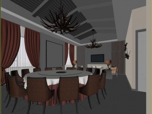 luxury family design - restaurant 6108 3D 모델