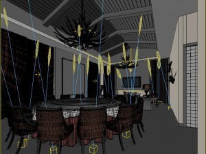 luxury family design - restaurant 6108 3D 모델