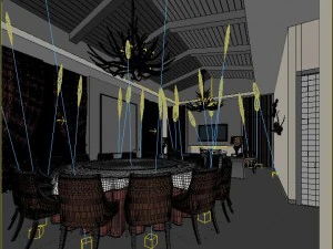 luxury family design - restaurant 6108 3D Model