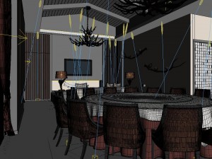 luxury family design - restaurant 6108 3D 모델