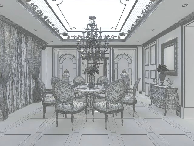 luxury family design - restaurant 6110 3D Model .c4d .max .obj .3ds .fbx .stl .blend 
