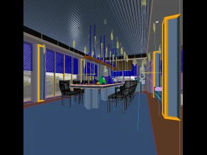 luxury family design - restaurant 6111 3D Model