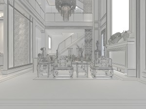 luxury family design - restaurant 6112 3D Модель