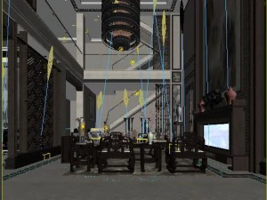 luxury family design - restaurant 6112 3D Model